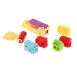 Maxbell 7Pcs Plastic 3D Dough Clay Mold Set Kids Educational Toy - Farm House Animal