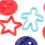 Maxbell 10 Pieces of Plastic 3D Dough Clay Cookie Mold Set Kids Educational Toy Gift