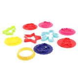 Maxbell 10 Pieces of Plastic 3D Dough Clay Cookie Mold Set Kids Educational Toy Gift