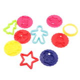 Maxbell 10 Pieces of Plastic 3D Dough Clay Cookie Mold Set Kids Educational Toy Gift
