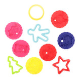 Maxbell 10 Pieces of Plastic 3D Dough Clay Cookie Mold Set Kids Educational Toy Gift