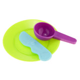 Maxbell 13 Pieces of Plastic 3D Dough Clay Plate Mold Tableware Set Kids Toy Gift