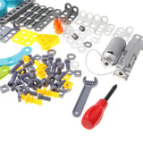 Maxbell 102Pcs DIY Electric Assemble 10 in 1 Take Apart Vehicle Building Blocks Set