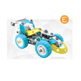 Maxbell 102Pcs DIY Electric Assemble 10 in 1 Take Apart Vehicle Building Blocks Set