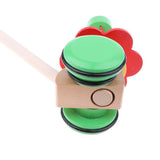 Maxbell Cute Cartoon Wooden Trolley Push and Pull Walking Toy for Baby Toddler