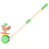 Maxbell Cute Cartoon Wooden Trolley Push and Pull Walking Toy for Baby Toddler