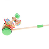 Maxbell Cute Cartoon Wooden Trolley Push and Pull Walking Toy for Baby Toddler