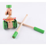 Maxbell Cute Cartoon Wooden Trolley Push and Pull Walking Toy for Baby Toddler