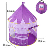 Maxbell Foldable Kids Girl Purple Castle Play House Indoor Outdoor Pop Up Tent Toy