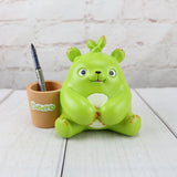 Maxbell Cartoon Cotyledon Piggy Bank Pen Holder Coin Money Box Figurine Home Decor