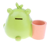 Maxbell Cartoon Cotyledon Piggy Bank Pen Holder Coin Money Box Figurine Home Decor
