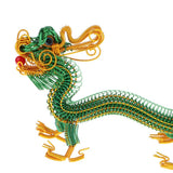 Max Handcrafted Chinese Dragon Model Metal Crafts Desk Ornament - Green