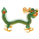 Max Handcrafted Chinese Dragon Model Metal Crafts Desk Ornament - Green
