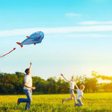 Maxbell Blue Dolphin Frameless Soft Parafoil Kite for Kids & Adults Park Beach Play