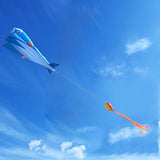 Maxbell Blue Dolphin Frameless Soft Parafoil Kite for Kids & Adults Park Beach Play