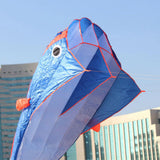 Maxbell Blue Dolphin Frameless Soft Parafoil Kite for Kids & Adults Park Beach Play