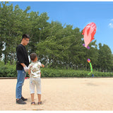 Maxbell Orange Dolphin Frameless Soft Parafoil Kite for Kids Adults Park Beach Play