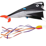 Maxbell Black Dolphin Frameless Soft Parafoil Kite for Kids & Adults Park Beach Play
