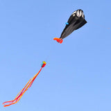 Maxbell Black Dolphin Frameless Soft Parafoil Kite for Kids & Adults Park Beach Play