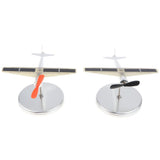 Maxbell Metalwork Solar Powered Propeller Rotating Plane Car Ornament Showcase Model Business Gift –Black