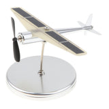 Maxbell Metalwork Solar Powered Propeller Rotating Plane Car Ornament Showcase Model Business Gift –Black