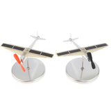Maxbell Metalwork Solar Powered Propeller Rotating Plane Car Ornament Showcase Model Business Gift –Black