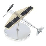 Maxbell Metalwork Solar Powered Propeller Rotating Plane Car Ornament Showcase Model Business Gift –Black