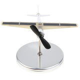 Maxbell Metalwork Solar Powered Propeller Rotating Plane Car Ornament Showcase Model Business Gift –Black