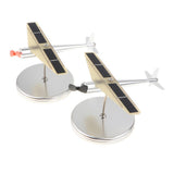 Maxbell Metalwork Solar Powered Propeller Rotating Plane Car Ornament Showcase Model Business Gift –Black