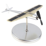 Maxbell Metalwork Solar Powered Propeller Rotating Plane Car Ornament Showcase Model Business Gift –Black