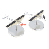 Maxbell Metalwork Solar Powered Propeller Rotating Plane Car Ornament Showcase Model Business Gift –Black