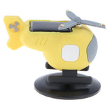 Maxbell Creative Solar Powered Propeller Rotating Helicopter Car Ornament Yellow