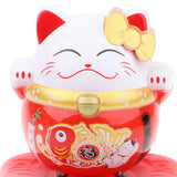 Maxbell Solar Power Nodding Fortune Cat Dancing Animal Doll Kids Toy Home Decor E 2
