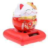 Maxbell Solar Power Nodding Fortune Cat Dancing Animal Doll Kids Toy Home Decor E 2