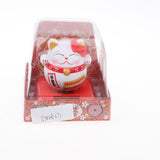 Maxbell Solar Power Nodding Fortune Cat Animal Model Doll Kids Toy Home Decor D 2