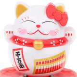 Maxbell Solar Power Nodding Fortune Cat Animal Model Doll Kids Toy Home Decor D 2