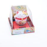 Maxbell Solar Power Nodding Fortune Cat Animal Figure Doll Kids Toy Home Decor C 1