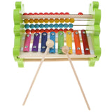 Maxbell 2 in 1 Kid Wooden Abacus Bead Maze Xylophone Music Developmental Toy Cow