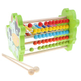 Maxbell 2 in 1 Kid Wooden Abacus Bead Maze Xylophone Music Developmental Toy Cow