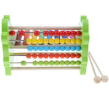 Maxbell 2 in 1 Kid Wooden Abacus Bead Maze Xylophone Music Developmental Toy Cow