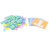 Maxbell 190 pieces Wooden Jigsaw Puzzle Tangram Educational Intelligence Toy Gift