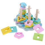 Maxbell Wooden Cartoon Elephant Shape Matching Building Blocks Kids Educational Toy