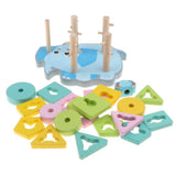 Maxbell Wooden Cartoon Elephant Shape Matching Building Blocks Kids Educational Toy