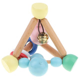 Maxbell Wooden Handbell Rattle Educational Baby Montessori Early Development Toy