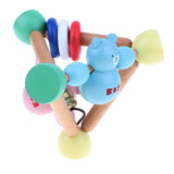 Maxbell Wooden Handbell Rattle Educational Baby Montessori Early Development Toy