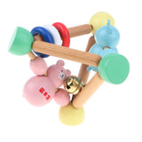 Maxbell Wooden Handbell Rattle Educational Baby Montessori Early Development Toy