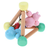 Maxbell Wooden Handbell Rattle Educational Baby Montessori Early Development Toy
