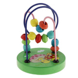 Maxbell Bead Maze Roller Coaster Wooden Educational Circle Toy for Toddler  Mushroom