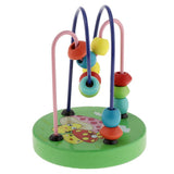 Maxbell Bead Maze Roller Coaster Wooden Educational Circle Toy for Toddler  Mushroom