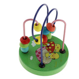 Maxbell Bead Maze Roller Coaster Wooden Educational Circle Toy for Toddler  Mushroom